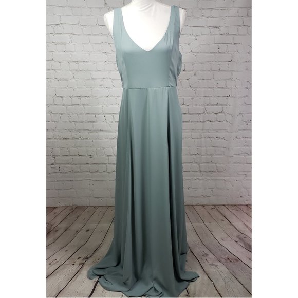 SHOW ME YOUR MUMU Jenn Maxi Dress Sage XL NWOT - Picture 2 of 12